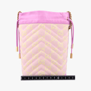 Pre-owned Gucci GG Marmont Purple x Beige canvas 783175 shoulderbag | stylenewstar