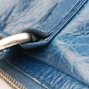 Pre-owned Balenciaga Giant City Blue Lambskin shoulderbag | stylenewstar