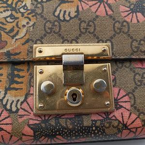 Vintage Gucci Padlock beige×Multicolour PVC coated canvas×Leather 409487 shoulderbag | stylenewstar