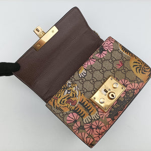 Vintage Gucci Padlock beige×Multicolour PVC coated canvas×Leather 409487 shoulderbag | stylenewstar