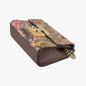Vintage Gucci Padlock beige×Multicolour PVC coated canvas×Leather 409487 shoulderbag | stylenewstar