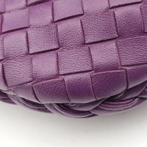 Pre-owned Bottega Veneta Intrecciato Purple lambskin shoulderbag | stylenewstar