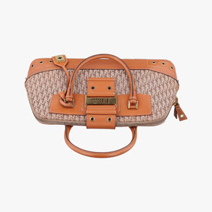 Vintage Christian Dior Street Chic Trotter Brown canvas×leather handbag | stylenewstar
