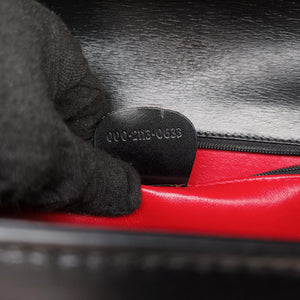 Pre-owned Gucci Bamboo Black Leather 000-21 shoulderbag | stylenewstar