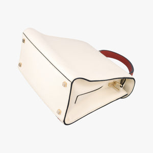 Pre-owned Valextra Iside White x Multi Leather shoulderbag | stylenewstar