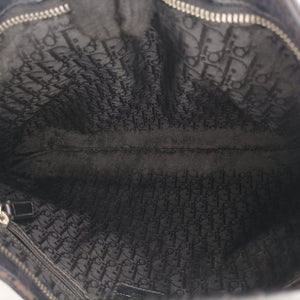 Secondhand Christian Dior Corset Hobo Black Leather × Nylon handbag | stylenewstar
