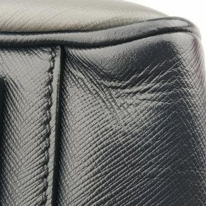 Pre-owned Prada business bag briefcase Grey x Navy SAFFIANO Leather 2VE363 handbag | stylenewstar