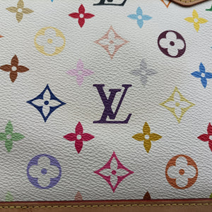 Pre-owned Louis Vuitton Alma PM white Monogram Multicolor M40443 handbag | stylenewstar