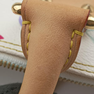 Pre-owned Louis Vuitton Alma PM white Monogram Multicolor M40443 handbag | stylenewstar