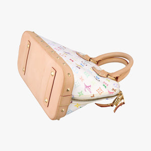 Pre-owned Louis Vuitton Alma PM white Monogram Multicolor M40443 handbag | stylenewstar