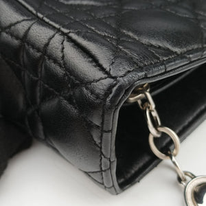 Pre-owned Christian Dior Lady Dior Black lambskin handbag | stylenewstar