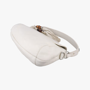 Secondhand Gucci Techno Horsebit White Leather 240266 shoulderbag | stylenewstar