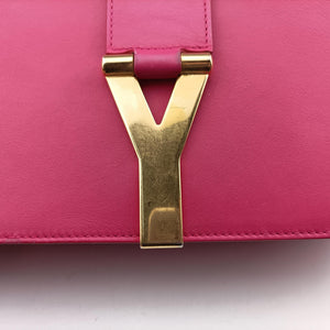 Pre-owned Yves Saint Laurent Y Ligne Rose Leather 311214 shoulderbag | stylenewstar