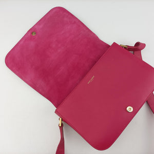 Pre-owned Yves Saint Laurent Y Ligne Rose Leather 311214 shoulderbag | stylenewstar