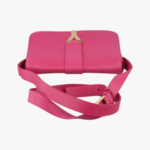 Pre-owned Yves Saint Laurent Y Ligne Rose Leather 311214 shoulderbag | stylenewstar