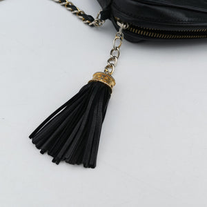 Pre-owned Chanel Matelasse With fringe Black lambskin shoulderbag | stylenewstar