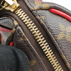 Pre-owned Louis Vuitton RETIRO PM brown×CERISE Monogram Canvas×calf leather M40546 shoulderbag | stylenewstar