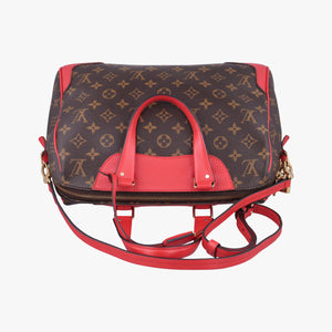 Pre-owned Louis Vuitton RETIRO PM brown×CERISE Monogram Canvas×calf leather M40546 shoulderbag | stylenewstar