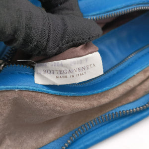Secondhand Bottega Veneta Intrecciato Blue lambskin shoulderbag | stylenewstar