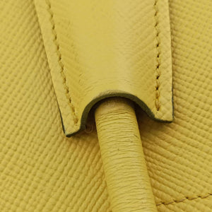Pre-owned Prada Double Cuir Yellow SAFFIANO Leather BN2756 handbag | stylenewstar