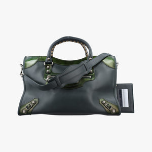 Pre-owned Balenciaga Large City Green Leather shoulderbag | stylenewstar