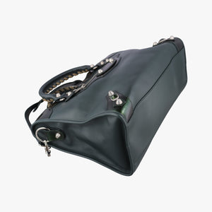 Pre-owned Balenciaga Large City Green Leather shoulderbag | stylenewstar