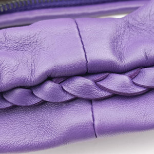 Secondhand Bottega Veneta Intrecciato Purple lambskin shoulderbag | stylenewstar