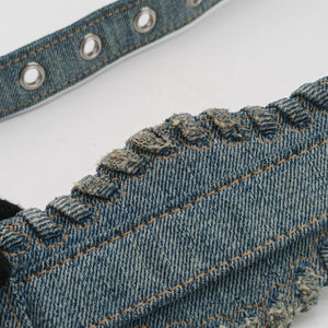 Pre-owned Balenciaga Le Cagole Blue denim shoulderbag | stylenewstar