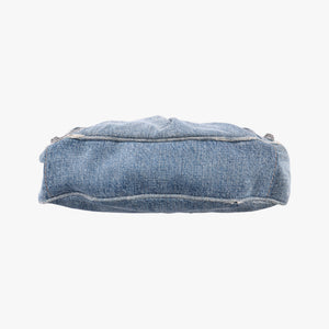 Pre-owned Balenciaga Le Cagole Blue denim shoulderbag | stylenewstar