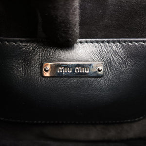 Vintage Miu Miu Dahlia Black velvet shoulderbag | stylenewstar