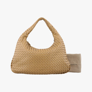 Pre-owned Bottega Veneta Intrecciato Beige lambskin shoulderbag | stylenewstar