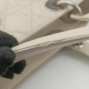Secondhand Christian Dior Lady Dior Beige lambskin shoulderbag | stylenewstar