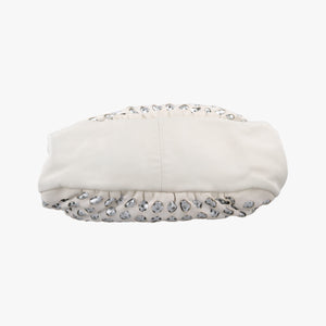 Pre-owned Chanel Perforated Chain White Leather A34884 shoulderbag | stylenewstar
