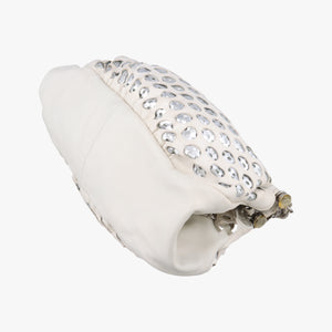 Pre-owned Chanel Perforated Chain White Leather A34884 shoulderbag | stylenewstar