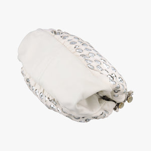Pre-owned Chanel Perforated Chain White Leather A34884 shoulderbag | stylenewstar