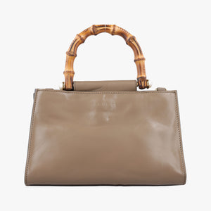 Pre-owned Gucci Bamboo Web Nymphaea Brown leather 470271 handbag | stylenewstar