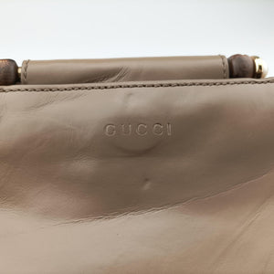 Pre-owned Gucci Bamboo Web Nymphaea Brown leather 470271 handbag | stylenewstar