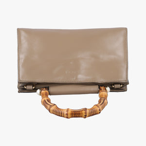 Pre-owned Gucci Bamboo Web Nymphaea Brown leather 470271 handbag | stylenewstar