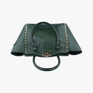 Vintage Valentino Rockstud Green Leather shoulderbag | stylenewstar