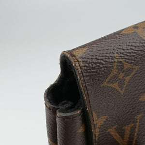 Pre-owned Louis Vuitton MARIGNAN brown×black Monogram Canvas×calf leather M44259 shoulderbag | stylenewstar