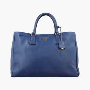 Pre-owned Prada Galleria Blue SAFFIANO Leather BN2274 handbag | stylenewstar