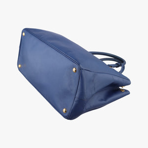 Pre-owned Prada Galleria Blue SAFFIANO Leather BN2274 handbag | stylenewstar
