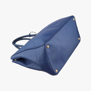 Pre-owned Prada Galleria Blue SAFFIANO Leather BN2274 handbag | stylenewstar
