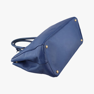 Pre-owned Prada Galleria Blue SAFFIANO Leather BN2274 handbag | stylenewstar