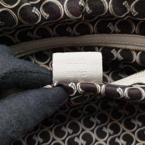 Pre-owned Gucci Horsebit Nail White Leather 189890 handbag | stylenewstar