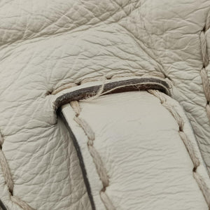 Pre-owned Gucci Horsebit Nail White Leather 189890 handbag | stylenewstar