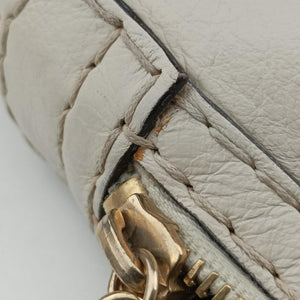 Pre-owned Gucci Horsebit Nail White Leather 189890 handbag | stylenewstar