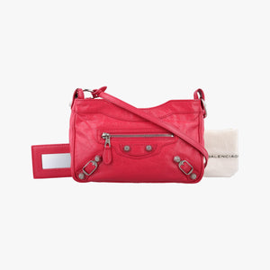 Pre-owned Balenciaga The Giant Hip Red lambskin shoulderbag | stylenewstar
