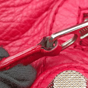 Pre-owned Balenciaga Pompon Red Leather shoulderbag | stylenewstar