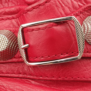 Pre-owned Balenciaga Pompon Red Leather shoulderbag | stylenewstar